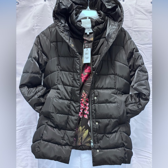 Jason Wu Jackets & Blazers - Jason Wu Double Layer Parka Jacket Attached
Hood Zip & Snap Close Floral Lining